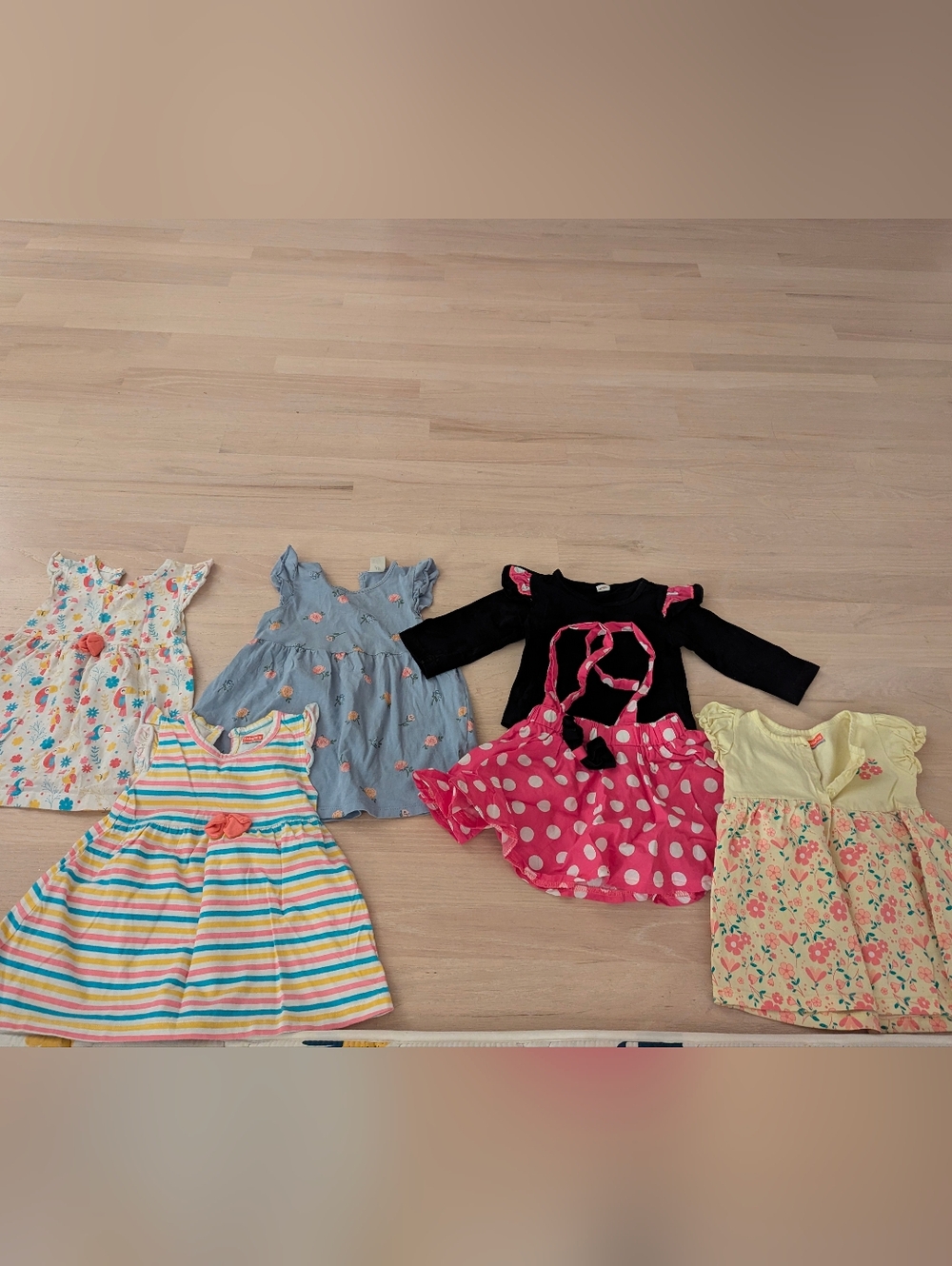 Bundle Of 5 Baby Girl Dresses - 9 To 12 M